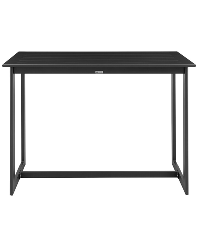 Armen Living Grand Outdoor Patio Bar Height Dining Table In Black