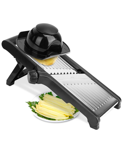 Fresh Fab Finds 5-in-1 Stainless Steel Mandoline Slicer Set In Black