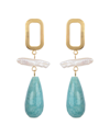 Eye Candy La Luxe Collection Amazonite Pearl Lexy Earrings