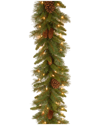 National Tree Company 9ft Pine Cone Garland With 50 Clear Lights