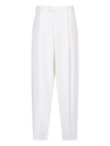 Marni Pleated Cady Medium Waist Pants In White