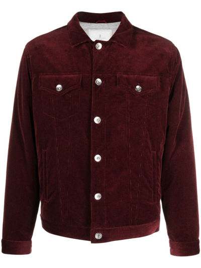 Brunello Cucinelli Corduroy Padded Shirt Jacket In Pink