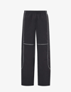 THE NORTH FACE THE NORTH FACE MENS BLACK TEK PIPING WIND BRAND-PRINT SHELL JOGGING BOTTOMS