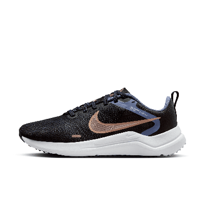 Nike Women's Downshifter 12 Road Running Shoes In Black/ Red Bronze/ Blue