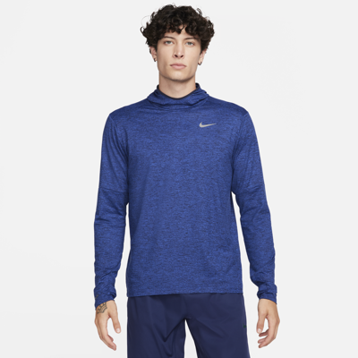 Nike Men's Dri-fit Element Uv Running Hoodie In Blue