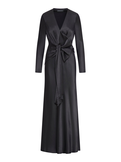 ALBERTA FERRETTI SATIN LONG DRESS