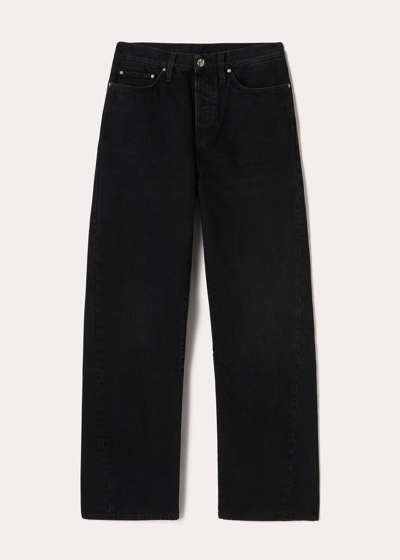 Totême Toteme Twisted Seam Denim Full Length In Black