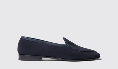 Scarosso Nils Blue Suede - Man Loafers Blue In Blue - Suede