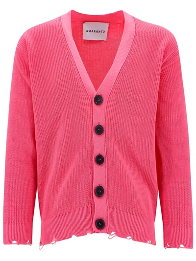 AMARANTO PINK COTTON CARDIGAN