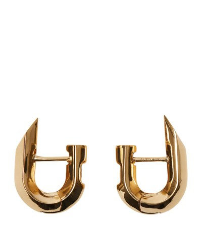 Burberry Gold-plated Hollow Spike Hoop Earrings