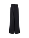 Alberta Ferretti Wide-leg Belted Trousers In Black