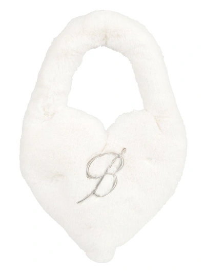 Blumarine Heart-shape Shoulder Bag In White
