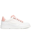 CANDICE COOPER NAPPA WHITE PINK TAB SNEAKERS