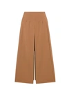 Alberta Ferretti Beige Wide Leg Trousers In Brown