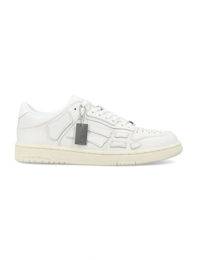 Amiri Skel-top Leather Sneakers In White