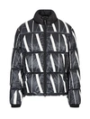 Armani Exchange Logo-print Padded Jacket In Black
