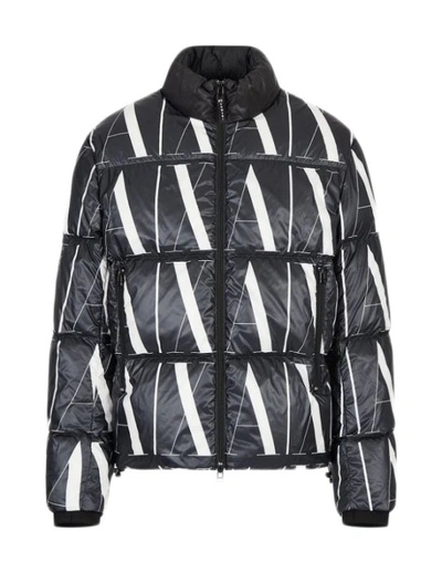 Armani Exchange Logo-print Padded Jacket In Black