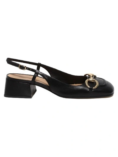 Chantal Slingback In Soft Black Leather