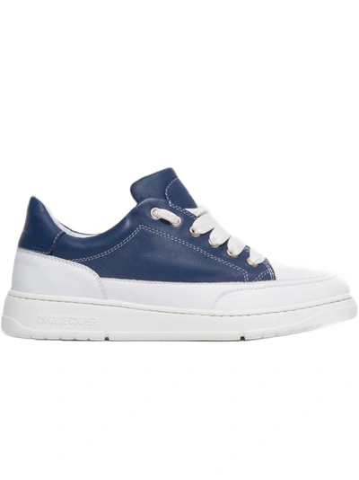 Candice Cooper Blue And White Nappa Sneakers