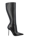Paris Texas Jessica Silk Stiletto Knee Boots In Black