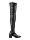 Courrèges 60mm Logo-plaque Leather Boots In Black
