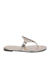 Tory Burch Miller Soft Metallic Leather Sandals In Spark Gold