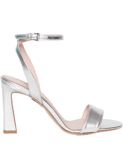 Anna F Silver Leather Sandals