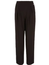 ARMANI EXCHANGE BLACK RELAXED FIT TROUSERS