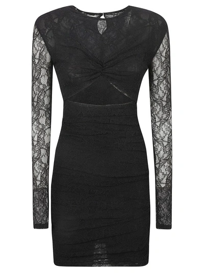 Philosophy Di Lorenzo Serafini Chantilly-lace Ruched Minidress In Black