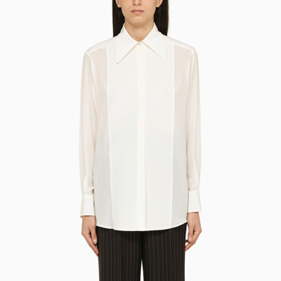 Dolce & Gabbana Silk Crepe De Chine Shirt In White