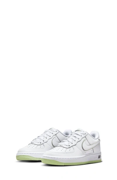 Nike Kids' Air Force 1 Sneaker In White/ Honeydew/ White/ Black