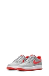 Nike Kids' Air Force 1 Sneaker In Smoke Grey/ Crimson/ White