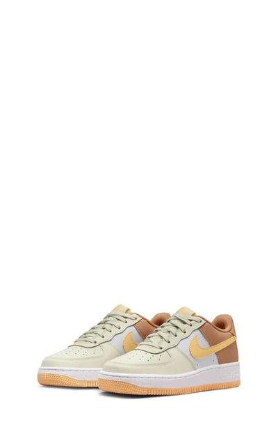 Nike Kids' Air Force Sneaker In Sea Glass/ Melon Tint/ Grey