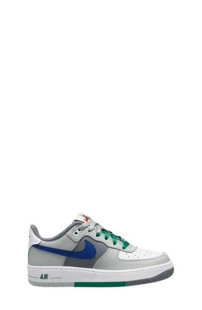 Nike Kids' Air Force 1 Sneaker In Light Silver/ Deep Blue/ White