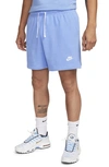 Nike Men's Club Fleece French Terry Flow Shorts In Blue