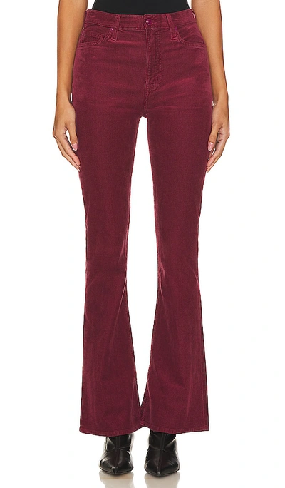 7 For All Mankind Ultra High Rise Skinny Boot In Burgundy