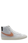 Nike Men's Blazer Mid 77 Vintage-like Casual Sneakers From Finish Line In White/amber Brown/white/black