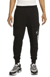 Nike Men's Air Fleece Cargo Pants In Black