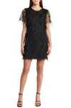 Milly Rana Feather Dress In Black
