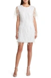 Milly Women's Rana Feather Shift Dress In White
