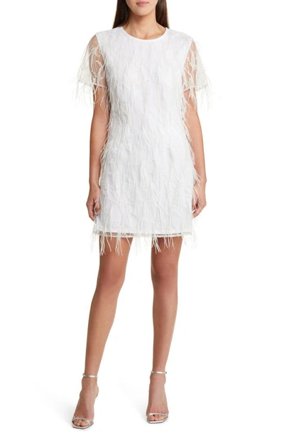 Milly Women's Rana Feather Shift Dress In White