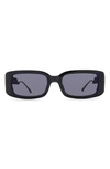 Dezi Drippy 53mm Square Sunglasses In Black / Gold Dark Smoke