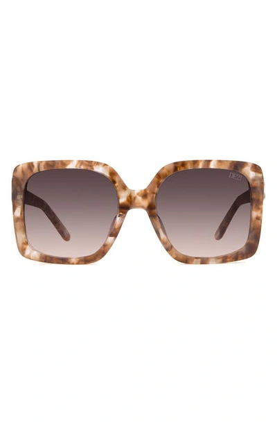 Dezi Harper 24mm Gradient Square Sunglasses In Alluded Nude / Smoke Gradient