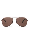 Dezi Blueprint 60mm Aviator Sunglasses In Chocolate / Cognac
