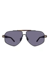 Dezi 6ft 62mm Oversize Aviator Sunglasses In Espresso Bean / Smoke