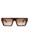 Dezi Slick 55mm Shield Sunglasses In Chocolate / Siena Faded