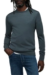 Allsaints Mode Slim Fit Wool Sweater In Dark Slate Blue
