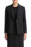 Vince Peak-lapels Single-breasted Blazer In Black