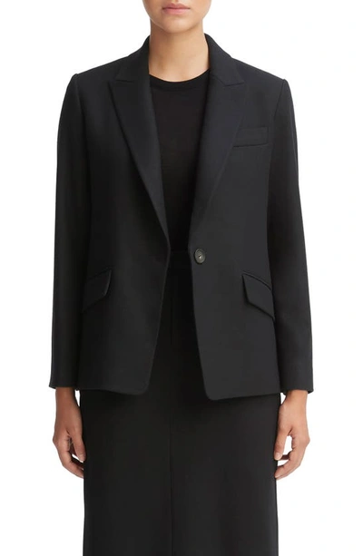 Vince One-button Blazer In Black