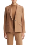 Vince Wool-blend Single-breasted Blazer In Dark Beech